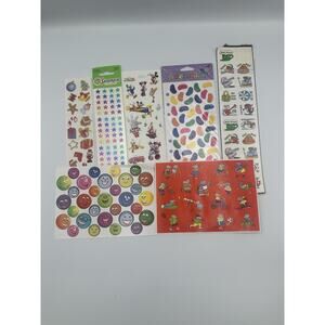 Vintage Sticker Lot Sandylion Stickopotamus Disney Smiley Jelly Bean Teacher NOS
